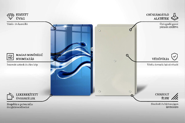Skärbräda glas Vätskeabstraktion