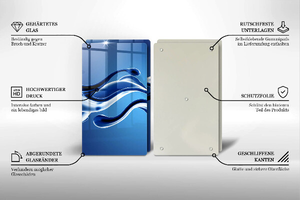 Skärbräda glas Vätskeabstraktion