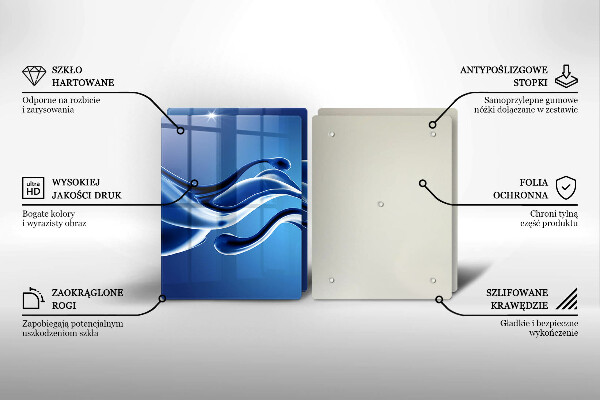 Skärbräda glas Vätskeabstraktion