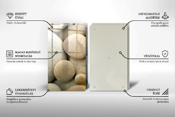 Skärbräda glas Ovalt stenmönster