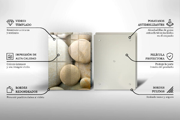 Skärbräda glas Ovalt stenmönster