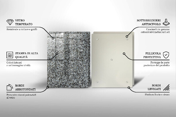 Skärbräda glas Sten textur