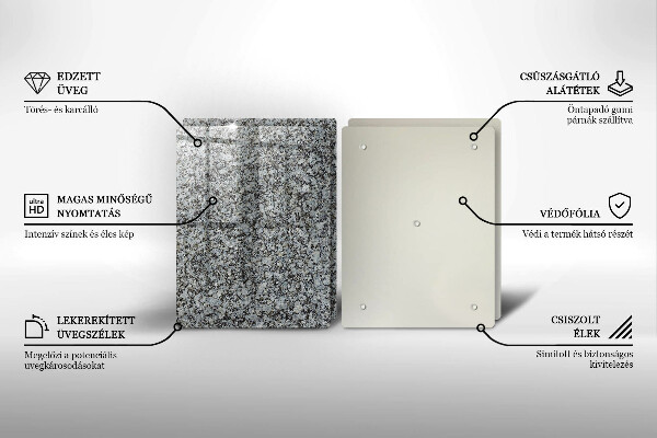 Skärbräda glas Sten textur
