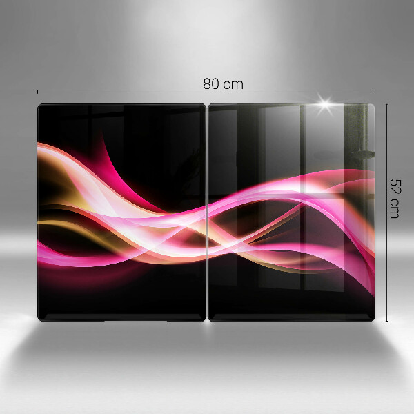 Skärbräda glas Abstrakt neon rök