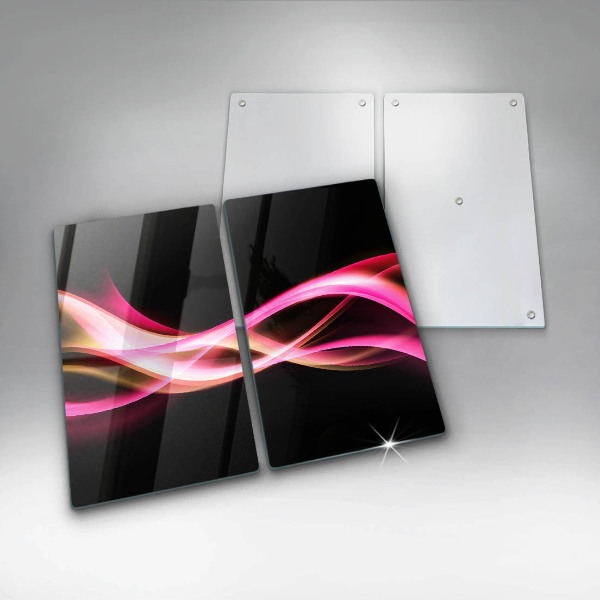 Skärbräda glas Abstrakt neon rök