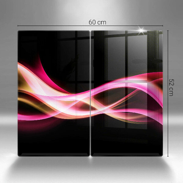 Skärbräda glas Abstrakt neon rök