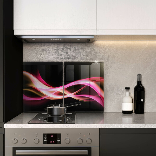 Skärbräda glas Abstrakt neon rök