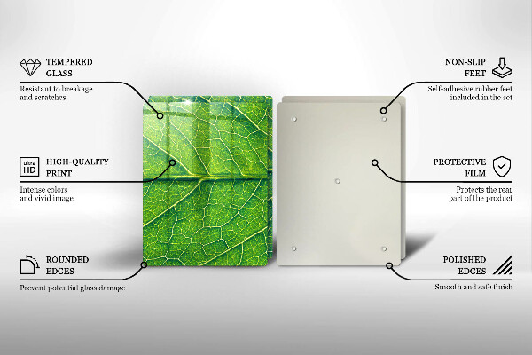 Skärbräda glas Blad vener natur