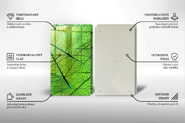 Skärbräda glas Blad vener natur