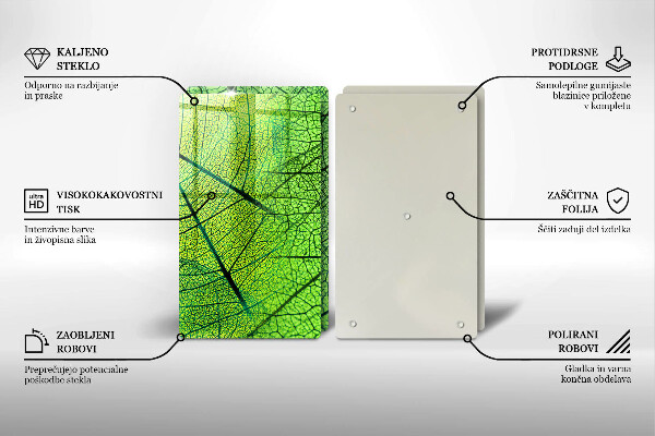 Skärbräda glas Blad vener natur