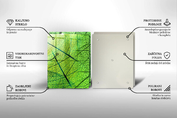 Skärbräda glas Blad vener natur