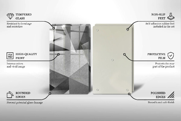 Skärbräda glas Konkret skarp abstraktion