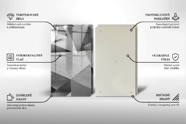 Skärbräda glas Konkret skarp abstraktion