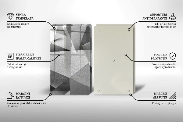Skärbräda glas Konkret skarp abstraktion