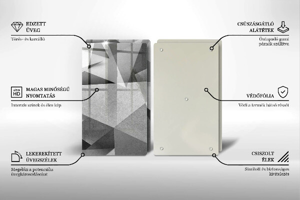 Skärbräda glas Konkret skarp abstraktion