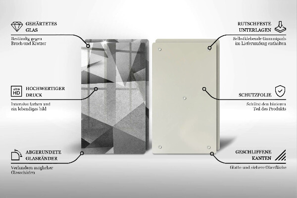 Skärbräda glas Konkret skarp abstraktion