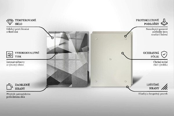 Skärbräda glas Konkret skarp abstraktion