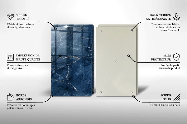 Skärbräda glas Sten textur marmor