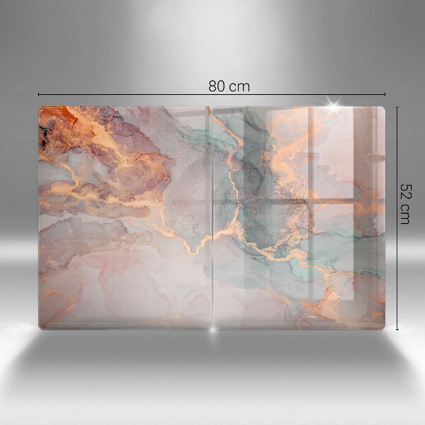 Skärbräda glas Marmor med guld