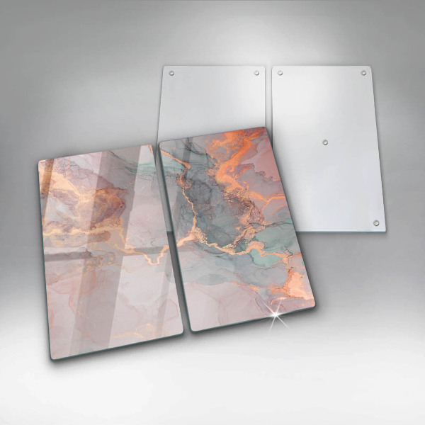 Skärbräda glas Marmor med guld