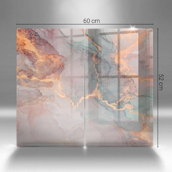 Skärbräda glas Marmor med guld