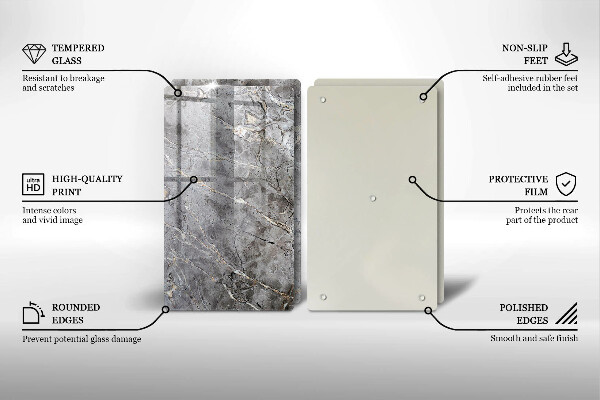 Skärbräda glas Sten textur