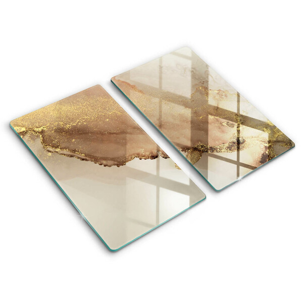 Skärbräda glas Abstraktion guld