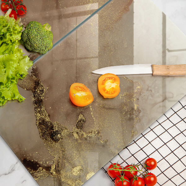 Skärbräda glas Abstraktion guld