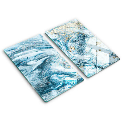 Skärbräda glas Struktur med guld