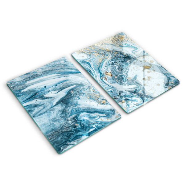 Skärbräda glas Struktur med guld