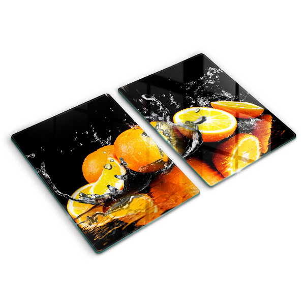 Skärbräda glas Saftig orange frukt