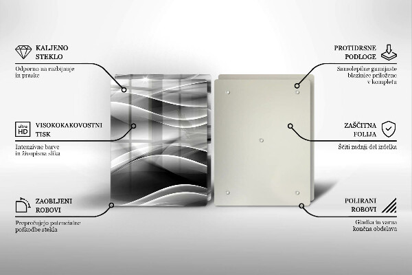 Skärbräda glas Abstraktion mjuka linjer