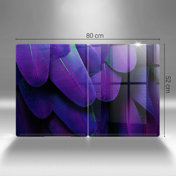 Skärbräda glas Neon fjädrar