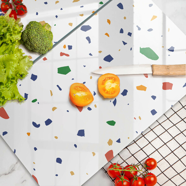 Skärbräda glas Färgglatt stengods