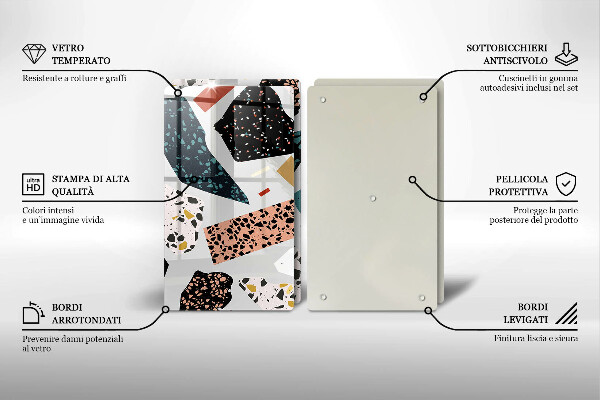 Skärbräda glas Sten gres