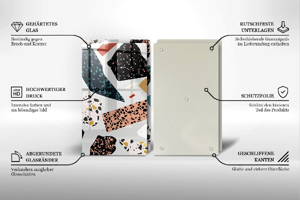 Skärbräda glas Sten gres