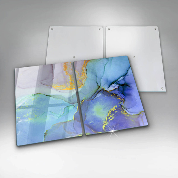 Skärbräda glas Sprucket stenguld