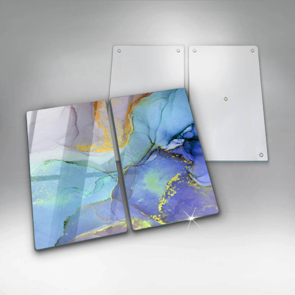 Skärbräda glas Sprucket stenguld