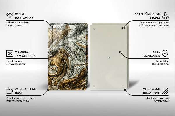 Skärbräda glas Rik abstraktion