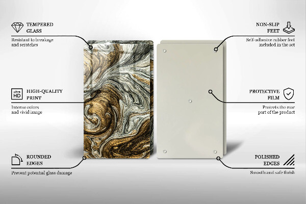 Skärbräda glas Rik abstraktion