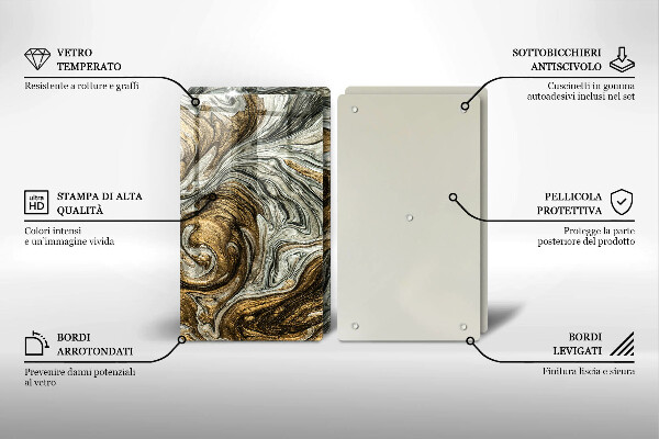 Skärbräda glas Rik abstraktion