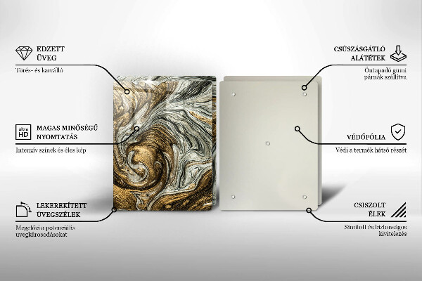 Skärbräda glas Rik abstraktion