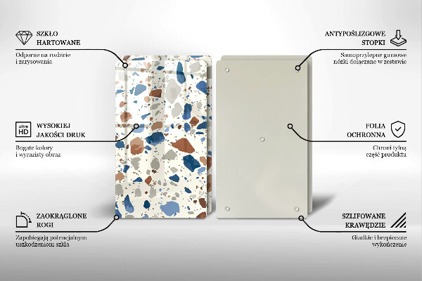 Skärbräda glas Dekorativt stengods