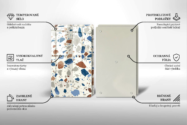 Skärbräda glas Dekorativt stengods