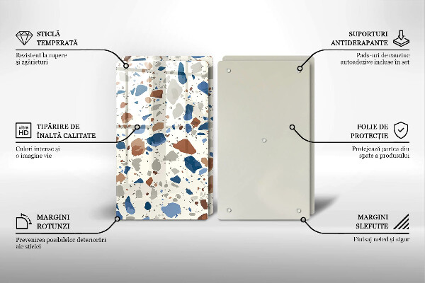 Skärbräda glas Dekorativt stengods