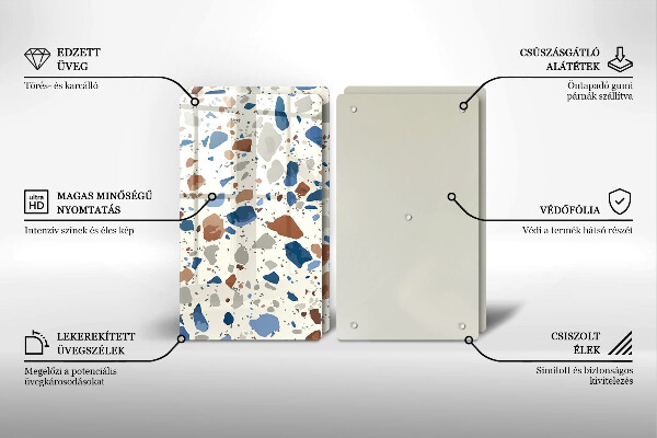 Skärbräda glas Dekorativt stengods