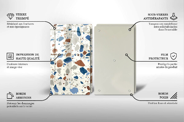 Skärbräda glas Dekorativt stengods