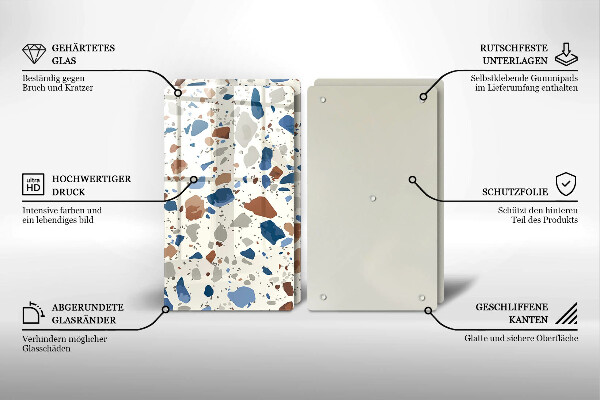 Skärbräda glas Dekorativt stengods