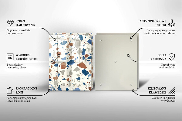 Skärbräda glas Dekorativt stengods