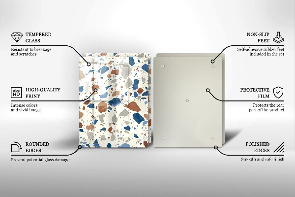 Skärbräda glas Dekorativt stengods